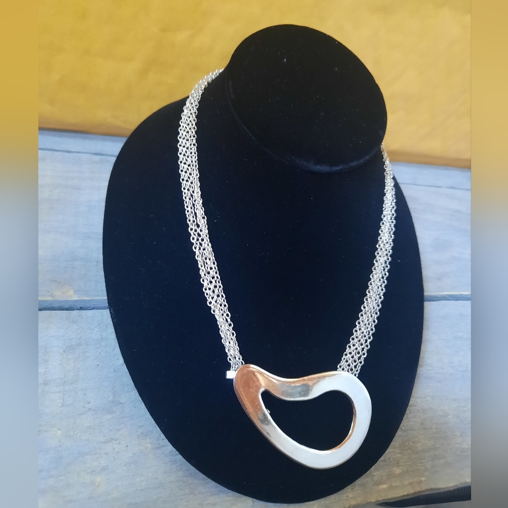 Stunning Artisan Sterling Silver Modernist Abstract Necklace
